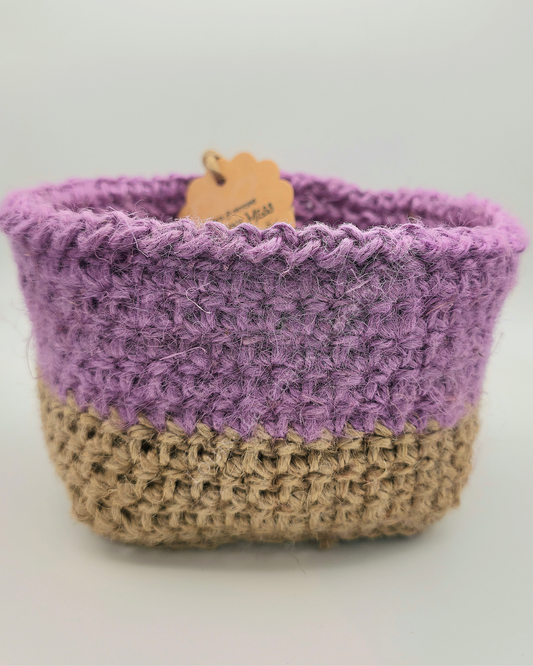 Medium Duo Colour Jute Basket