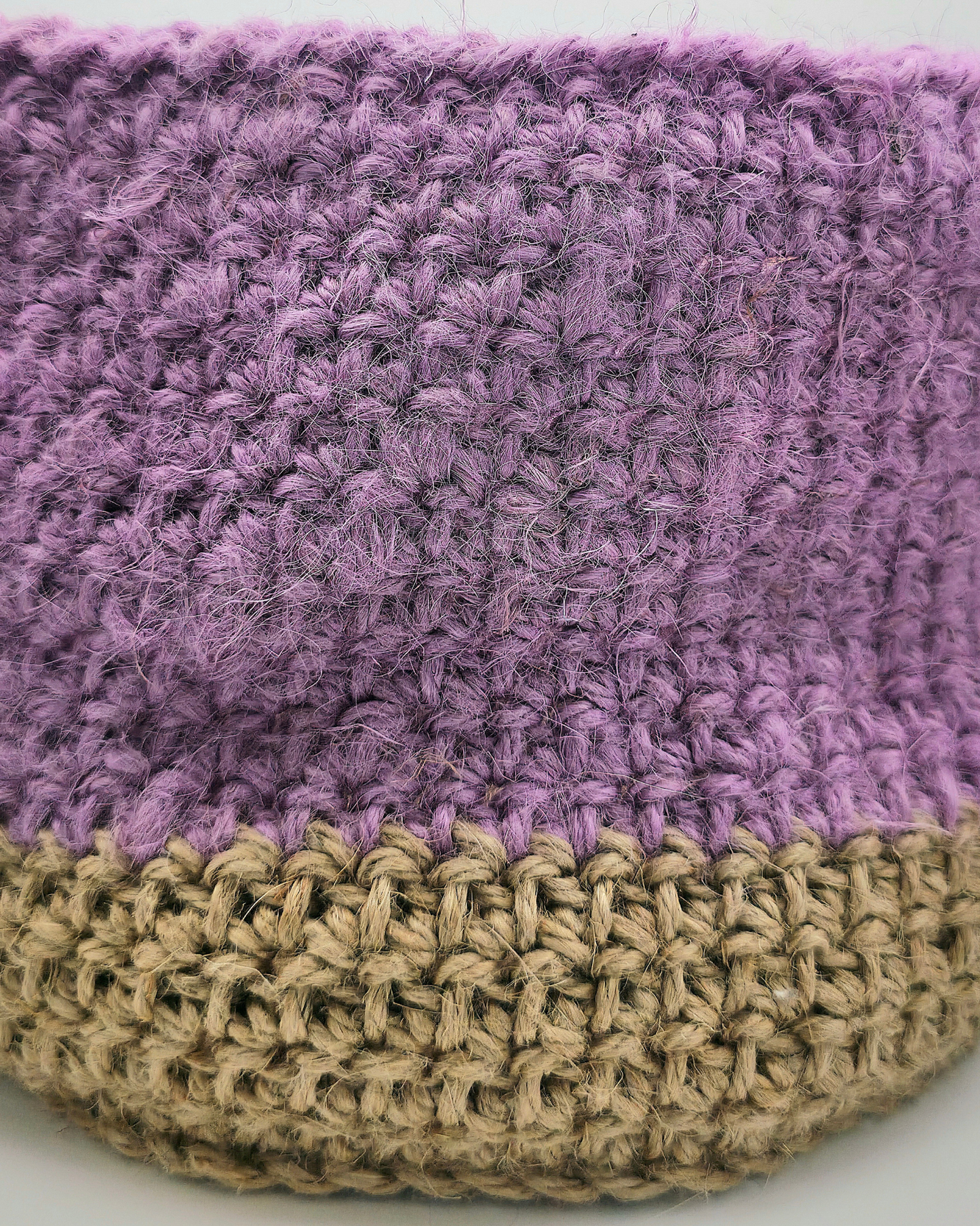 Large Duo Colour Jute Basket