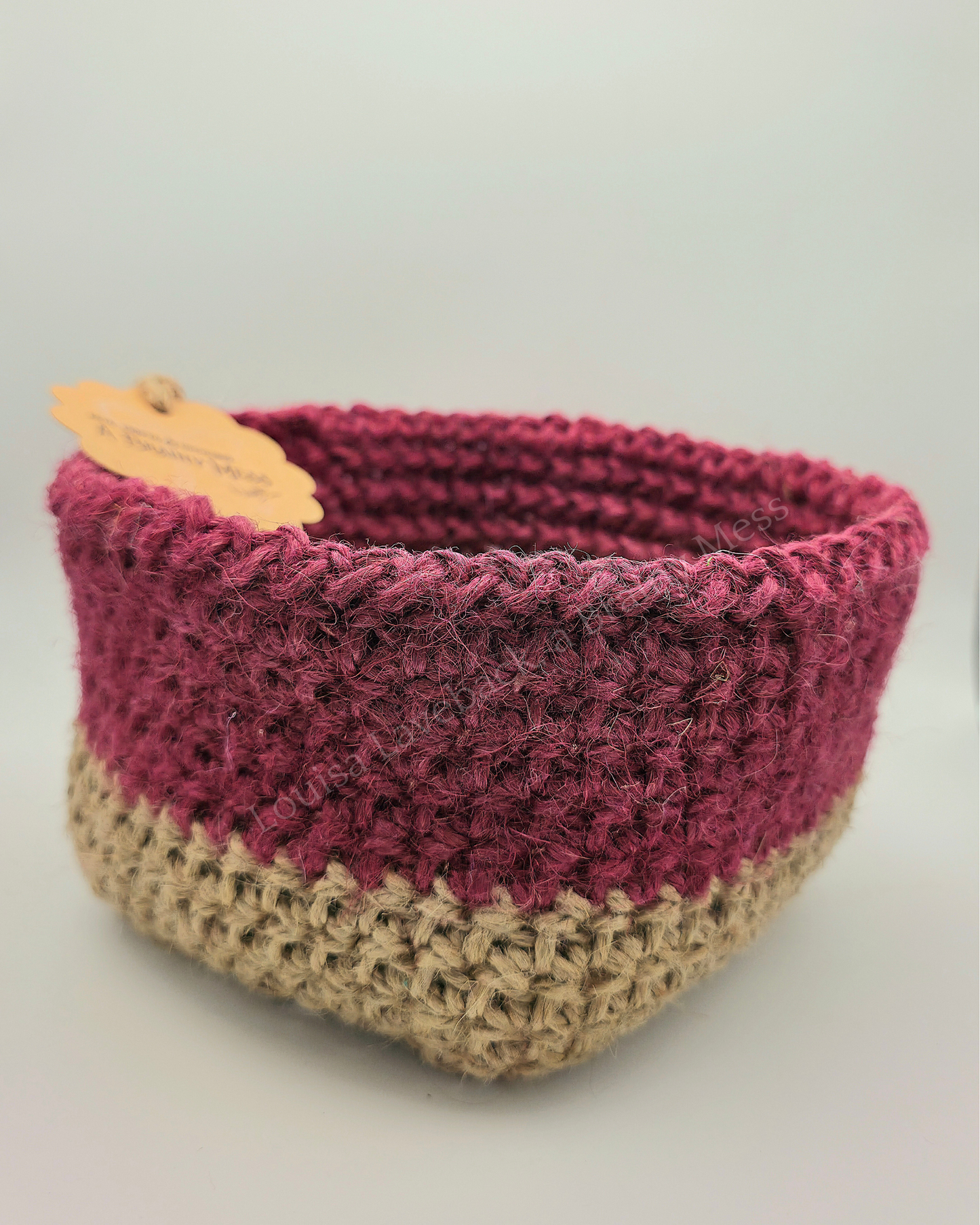 Medium Duo Colour Jute Basket