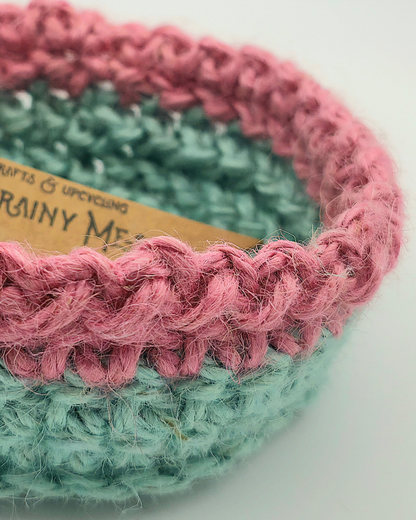 Mini Duo Colour Jute Baskets