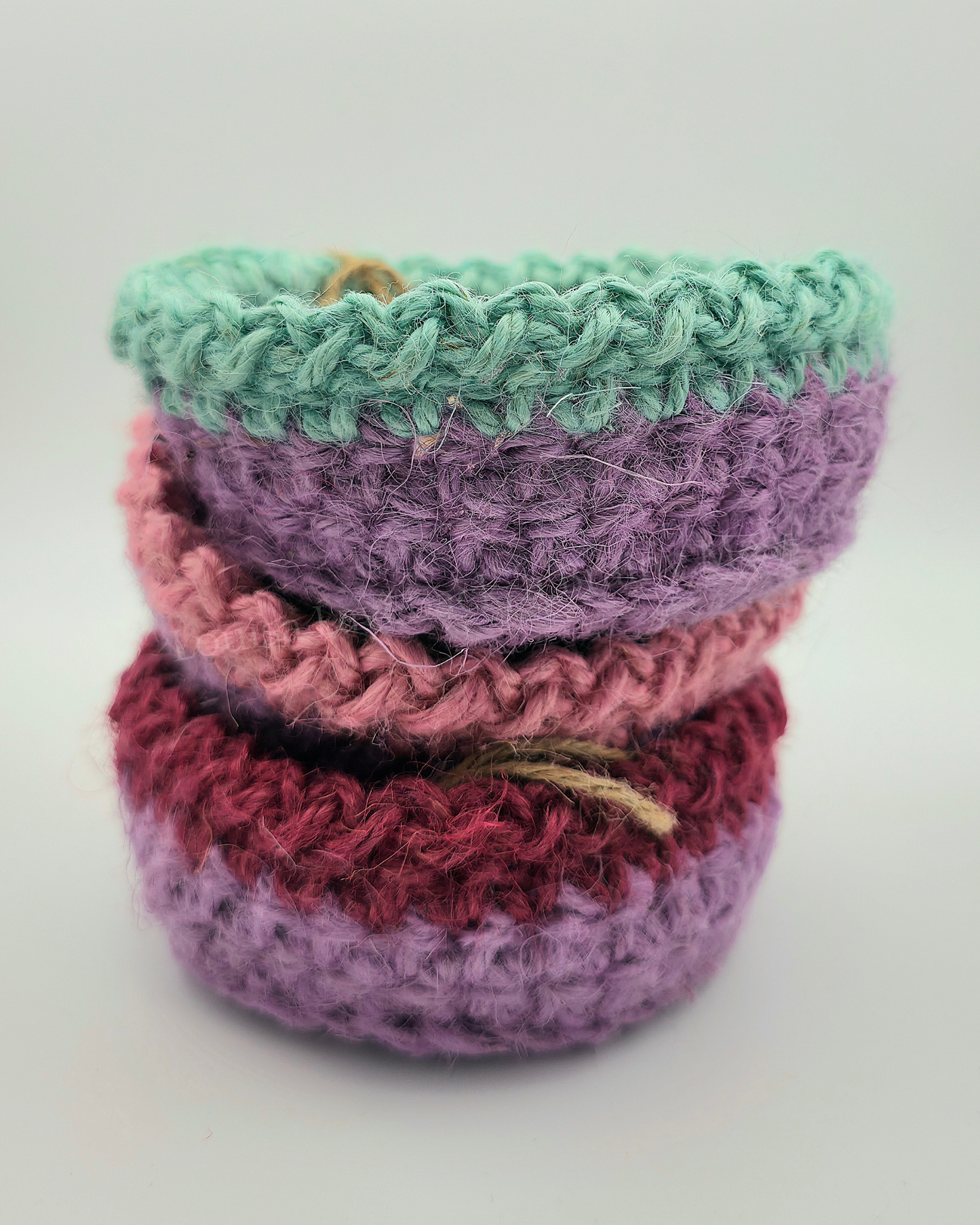 Mini Duo Colour Jute Baskets