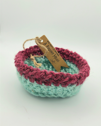 Mini Duo Colour Jute Baskets