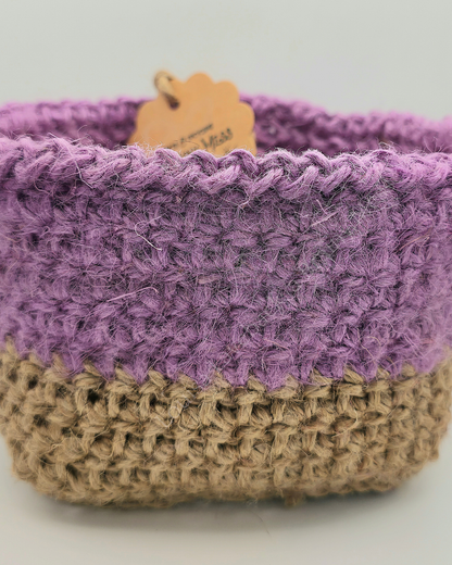 Medium Duo Colour Jute Basket