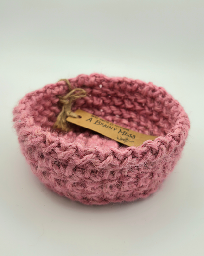 Mini Solo Colour Jute Basket