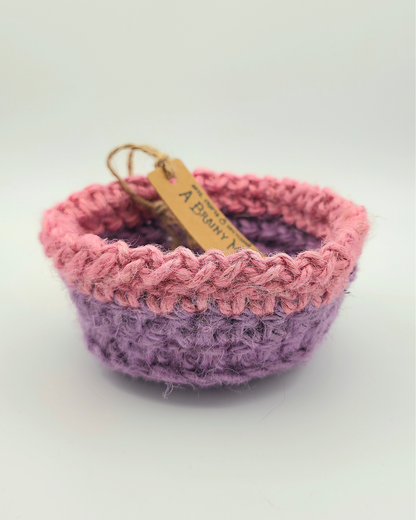 Mini Duo Colour Jute Baskets