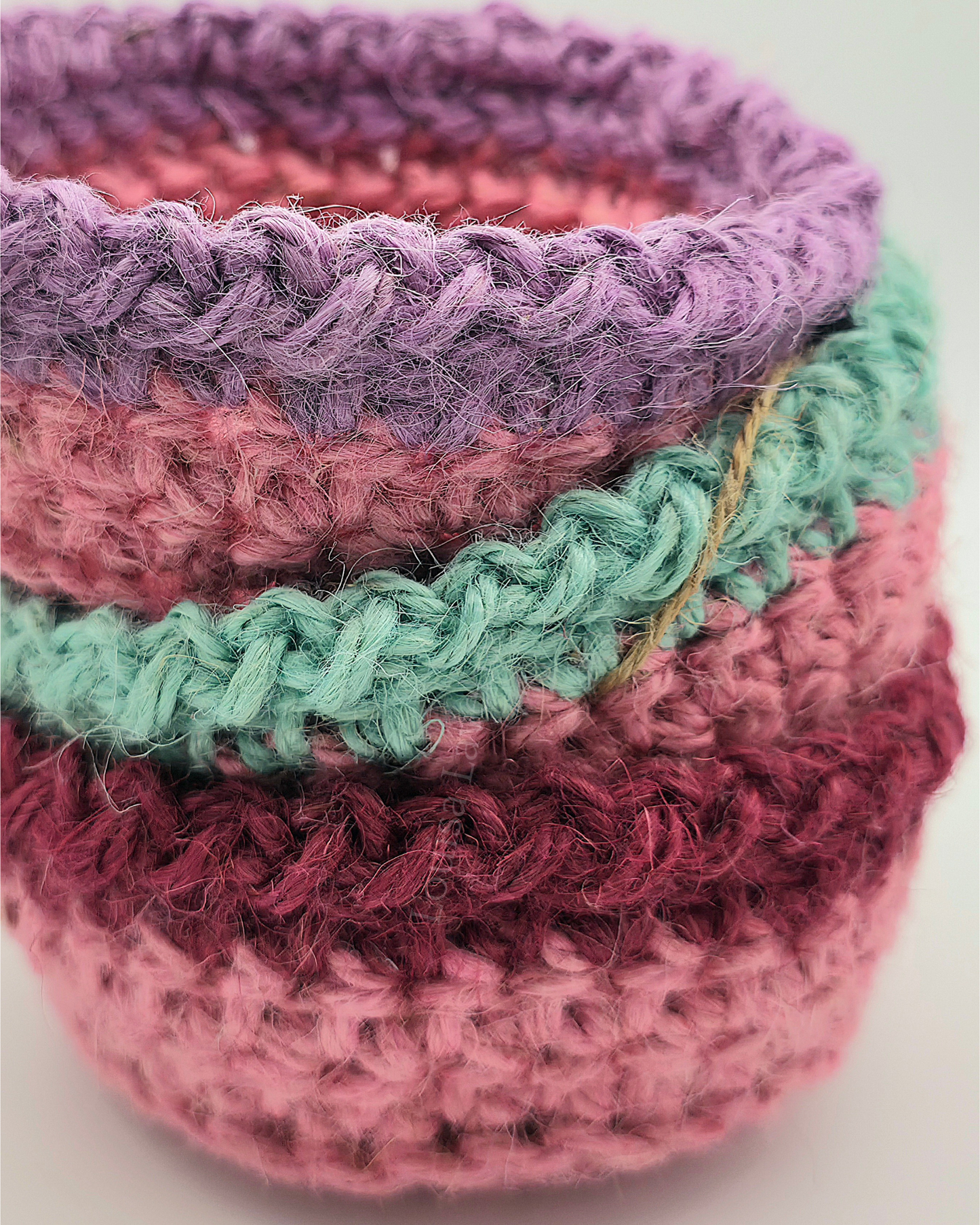 Mini Duo Colour Jute Baskets