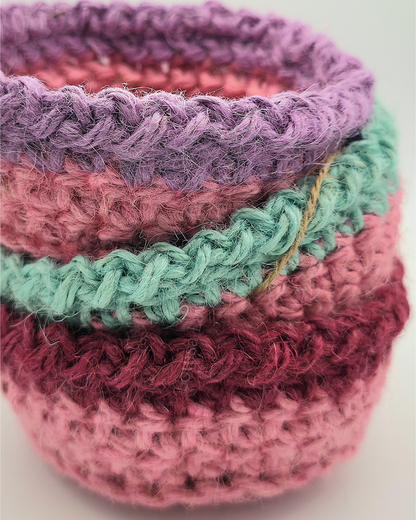 Mini Duo Colour Jute Baskets