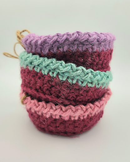 Mini Duo Colour Jute Baskets