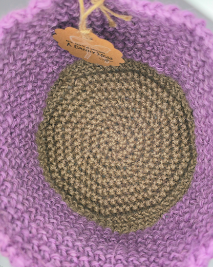 Large Duo Colour Jute Basket