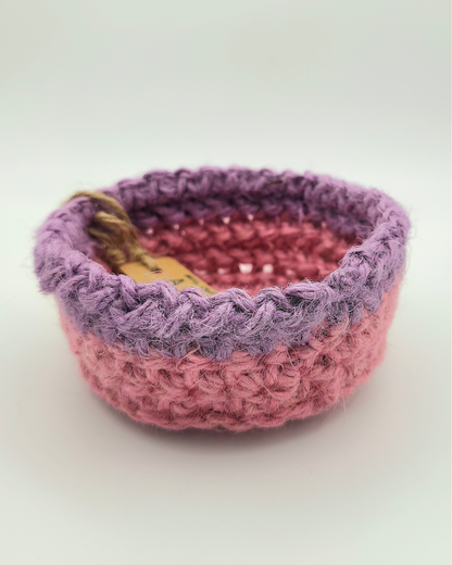 Mini Duo Colour Jute Baskets