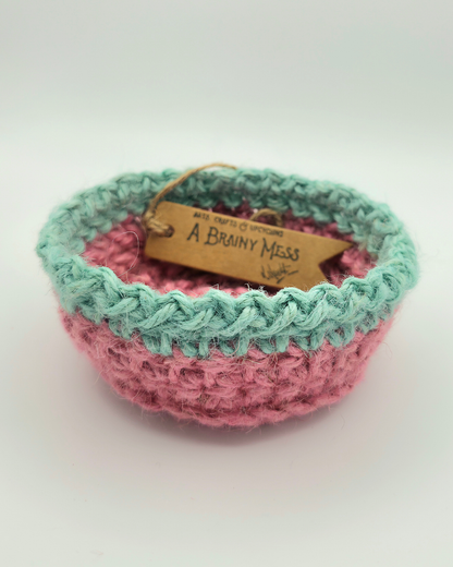 Mini Duo Colour Jute Baskets