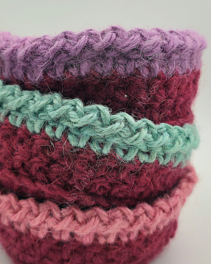 Mini Duo Colour Jute Baskets