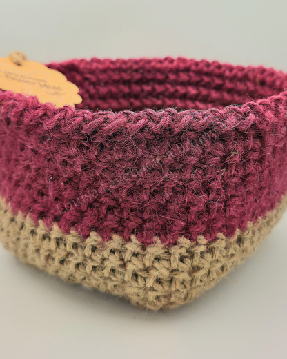 Medium Duo Colour Jute Basket